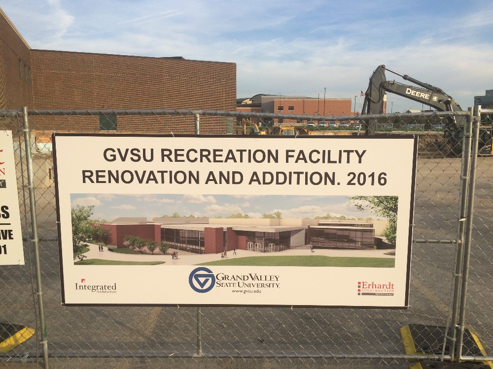 GVSU Rec Facility Expansion Sign